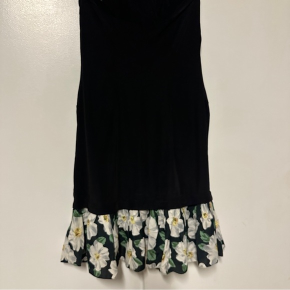 Handmade Halter Contrast Pleated Hem Floral Mini Dress Size Medium - Picture 6 of 7